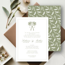 Knotted Palm Trees Tropical Destination Wedding