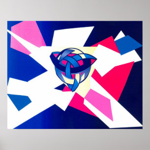 "Knotted World" Fine Art Print Blue