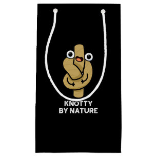 Knotty By Nature Funny Rope Pun Dark BG Small Gift Bag