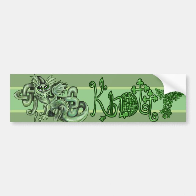Knotty lil Dragon~celtic knot bumper sticker (Front)