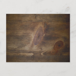 Knotty Notes Brown Rustic Wood Stationery Postcard