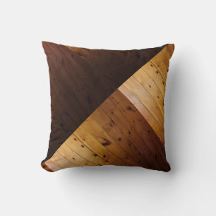 Knotty Pine Wooden Look Cushion