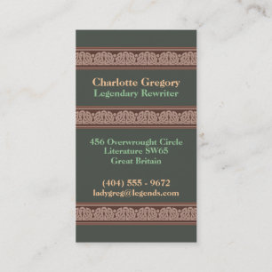 Knotwork Border Business Cards, Style A Card