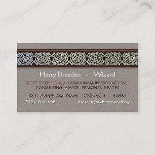 Knotwork Border Business Cards, Style C Card