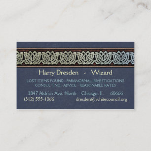 Knotwork Border Business Cards, Style D Business Card