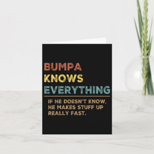 Know Everything Fathers Day For Funny Grandpa Bump Card