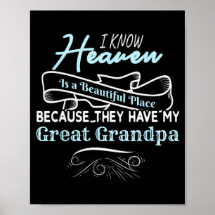 Know Heaven Is Beautiful Place They Have My Great  Poster