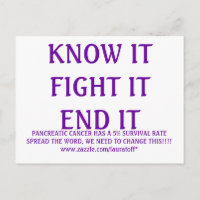 KNOW IT  FIGHT IT END IT, PANCREATIC CANCER HAS...
