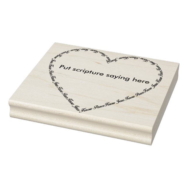 Know Jesus know peace heart frame 2 art stamp (Stamp)