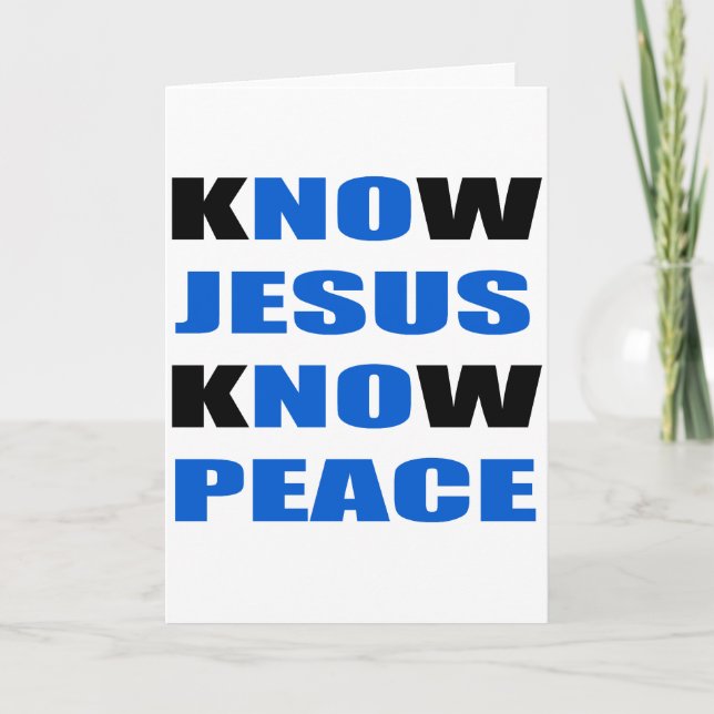 kNOw Jesus kNOw Peace Holiday Card (Front)