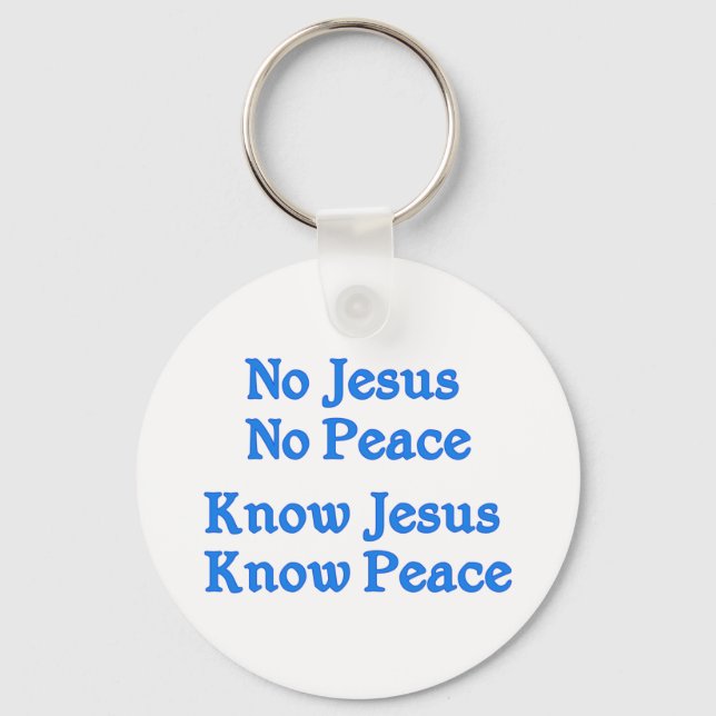 Know Jesus Know Peace Key Ring (Front)