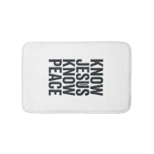 Know Jesus Know Peace Vintage Christian Typography Bath Mat