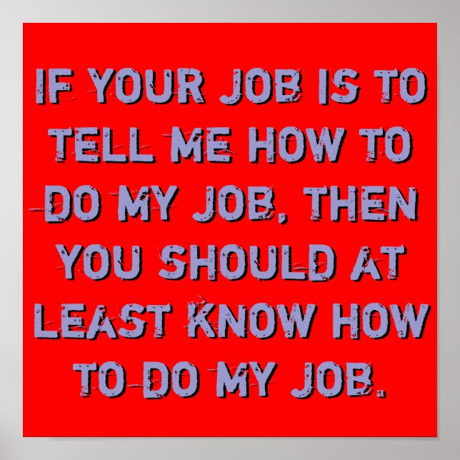 Know my job Poster (Front)