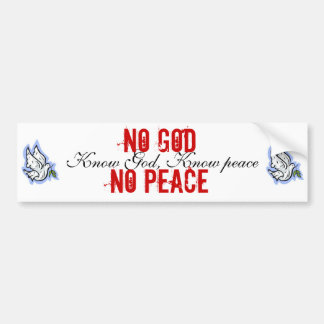 Know/No Peace Bumper Sticker
