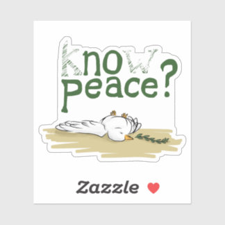 Know Peace Civil Rights Activist Sticker