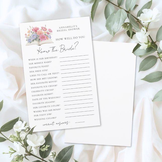 Know The Bride Book Bridal Shower Game (Know The Bride Book Bridal Shower Game)