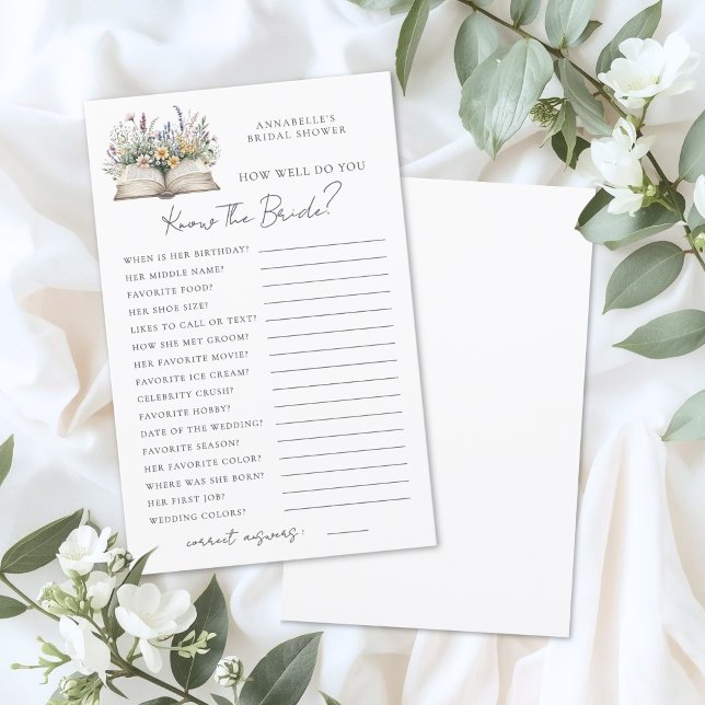 Know The Bride Book Bridal Shower Game (Know The Bride Book Bridal Shower Game)
