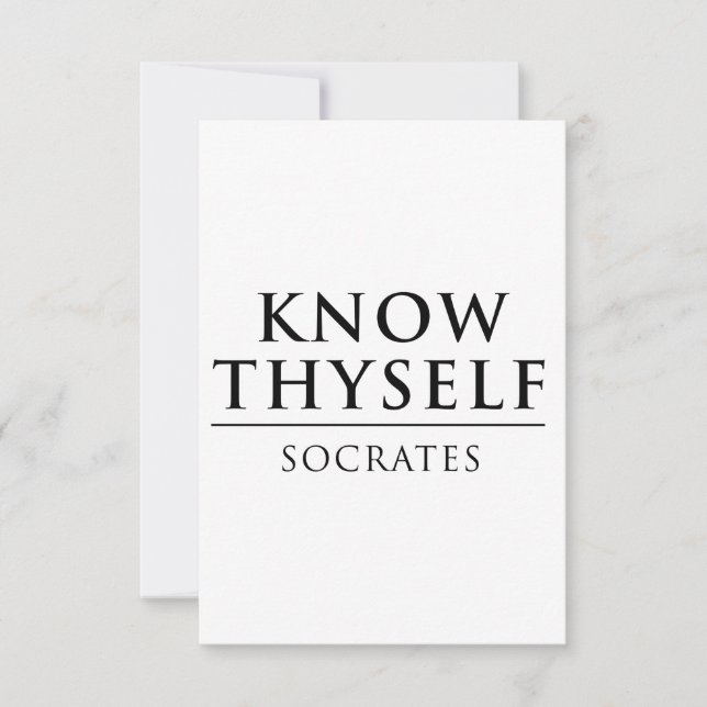 Know Thyself - Socrates (Front)