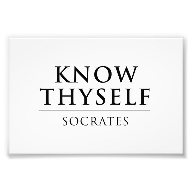 Know Thyself - Socrates Photo Print (Front)