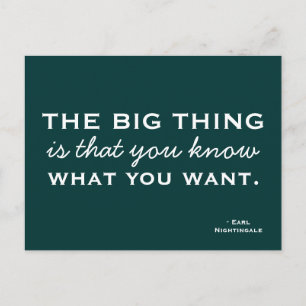 Know What You Want - Inspirational Postcard