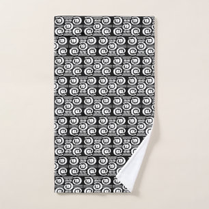 Know Where Ur At @t Sign Black & White Design Hand Towel