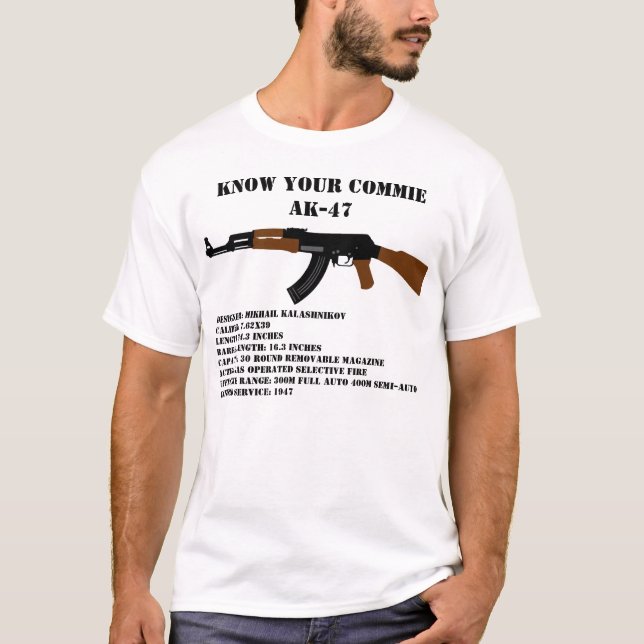 Know Your Commie AK-47 T-Shirt (Front)