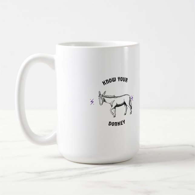 know your donkey coffee mug (Left)