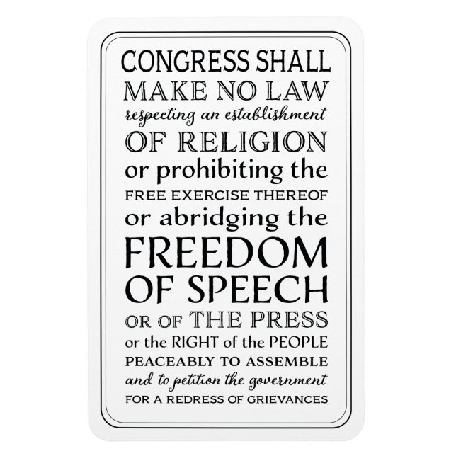 Know Your First Amendment Rights Magnet (Vertical)