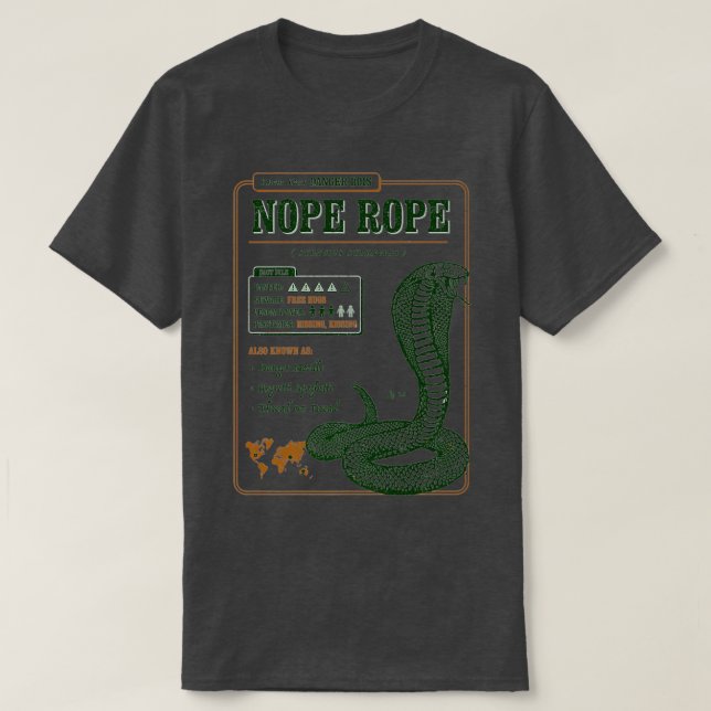 Know Your Nope Rope AKA Snake Funny Snake  T-Shirt (Design Front)