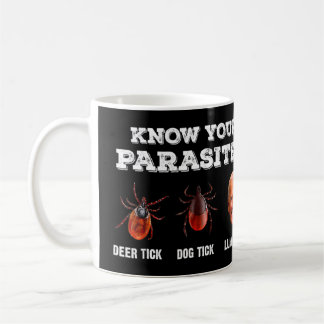 Know Your Parasites Anti Joe Biden Deer Tick, Dog Coffee Mug