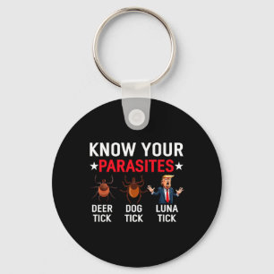 Know Your Parasites Anti-trump Meme Trump Parody T Key Ring