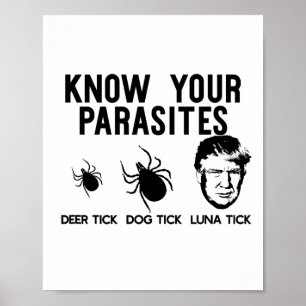 Know Your Parasites Anti-trump Resist T Shirt Funn Poster