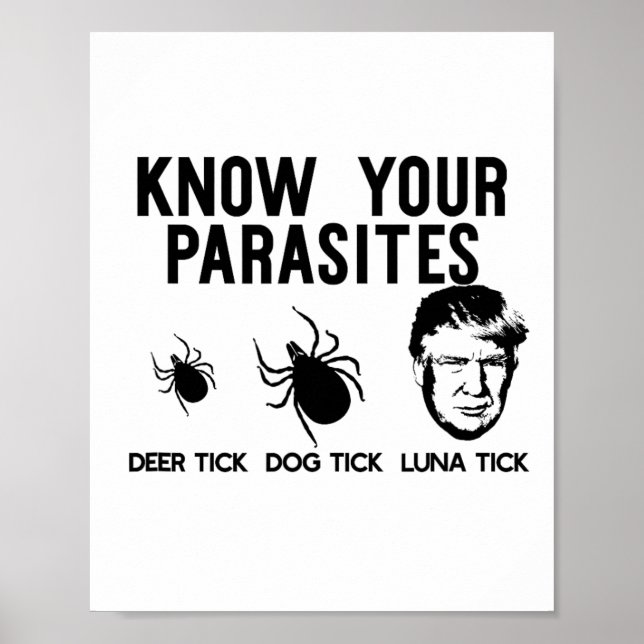 Know Your Parasites Anti-trump Resist T Shirt Funn Poster (Front)
