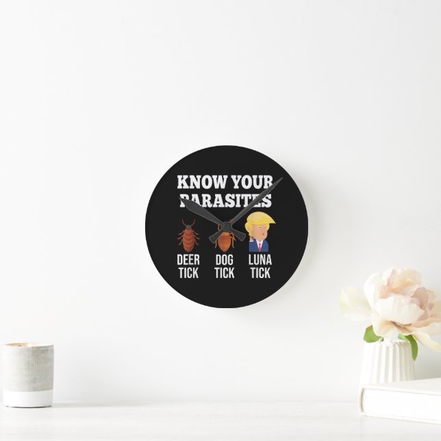 Know Your Parasites Anti-Trump Round Clock (Home)