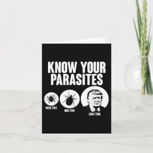 Know Your Parasites Deer Tick Dog Tick Funny Donal Card