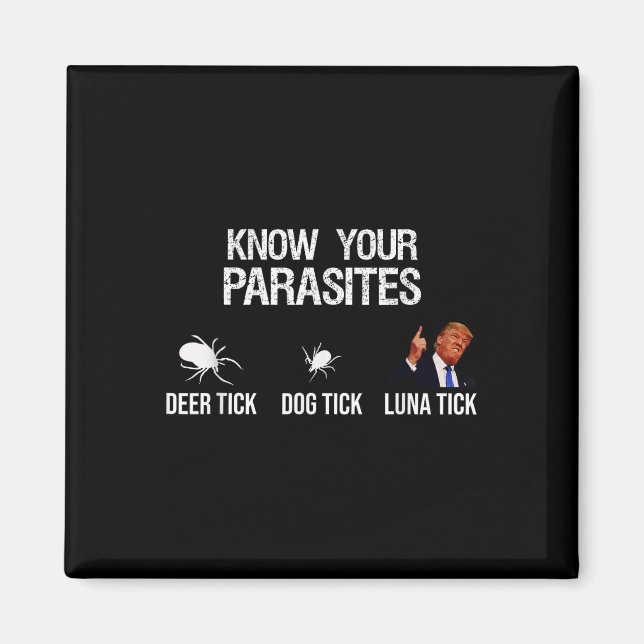 Know Your Parasites - Deer Tick, Dog Tick, Luna Ti Magnet (Front)