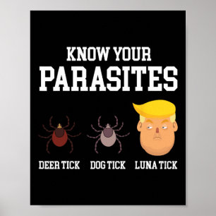 Know Your Parasites Funny Anti Trump Resist Luna T Poster