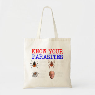 Know Your Parasites Lunatick Anti Joe Biden.png Tote Bag