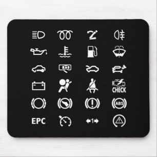 Know your warning signs (black) mouse pad