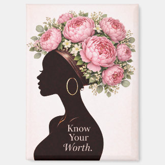 Know Your Worth Inspirational Magnet 