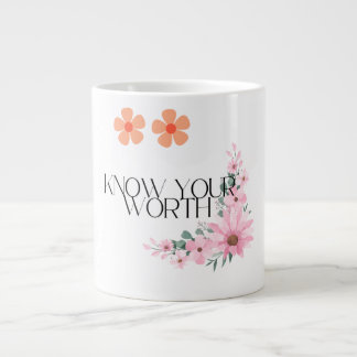Know your Worth Motivational Quote Mug design