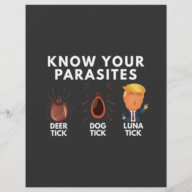 Know you're parasites Anti-Trump Humour Politics Flyer (Front)