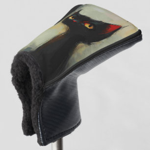  Knowing Black Ninja Cat  Golf Head Cover