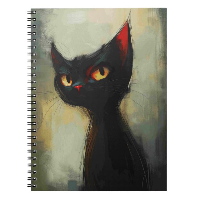  Knowing Black Ninja Cat  Notebook (Front)