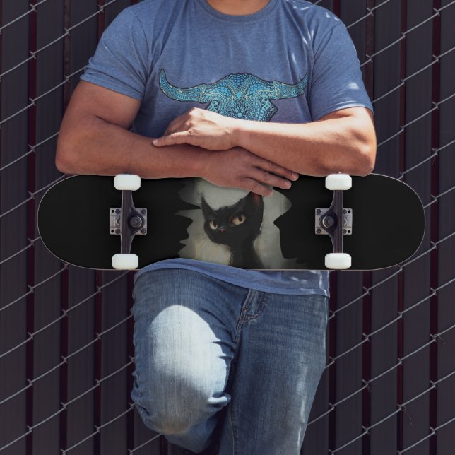  Knowing Black Ninja Cat  Skateboard (Outdoor 3)