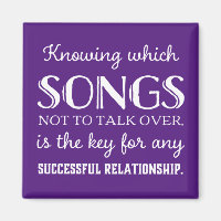 Knowing which songs not to talk over