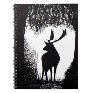 Knowle Park in Sevenoaks Hand Drawn Deer Spiral Notebook