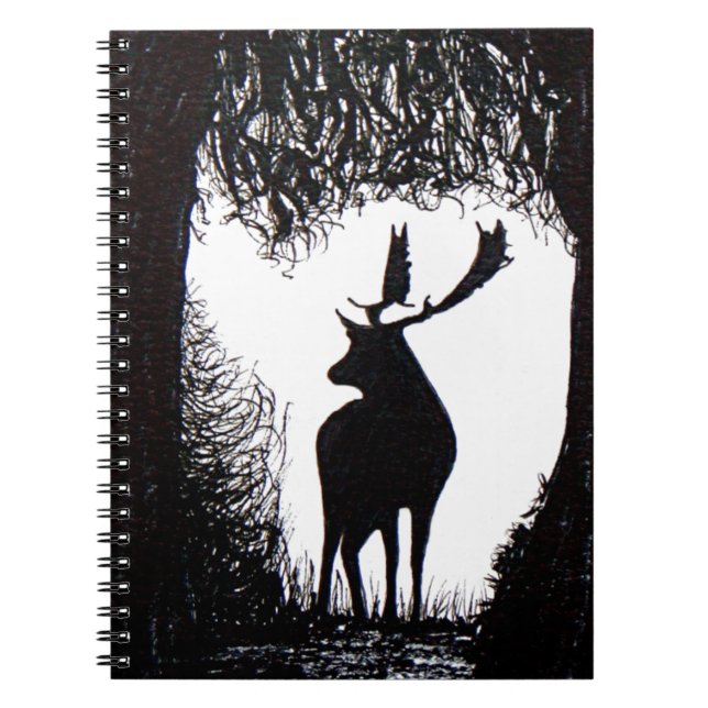 Knowle Park in Sevenoaks Hand Drawn Deer Spiral Notebook (Front)