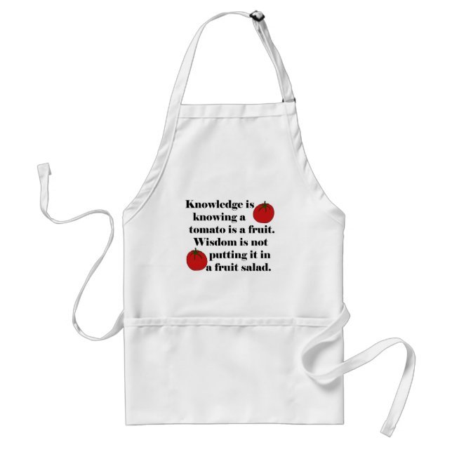 Knowledge is knowing a tomato is a fruit. standard apron (Front)
