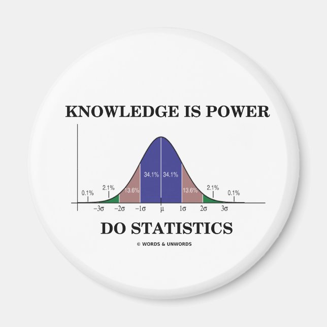 Knowledge Is Power Do Statistics (Stats Humour) Magnet (Front)